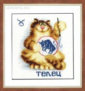 схема вышивки Знак зодиака Телец